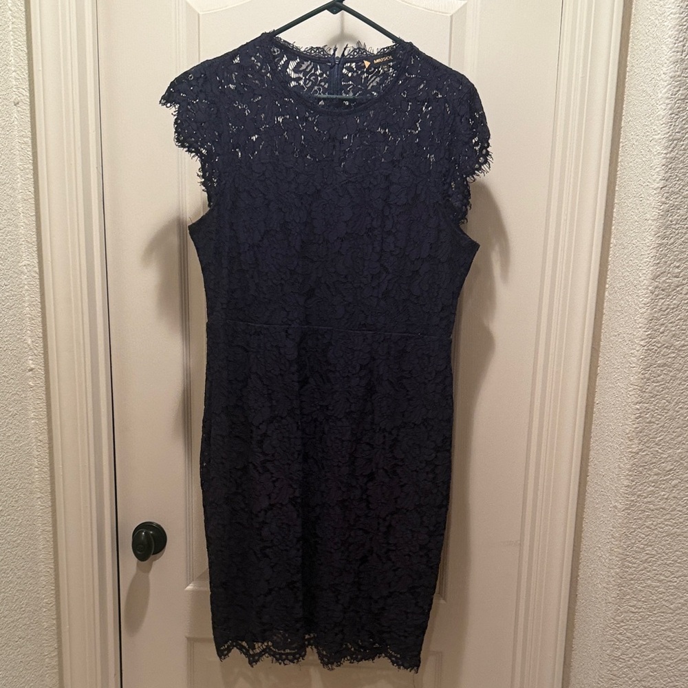 Miusol Navy Lace Mini Dress